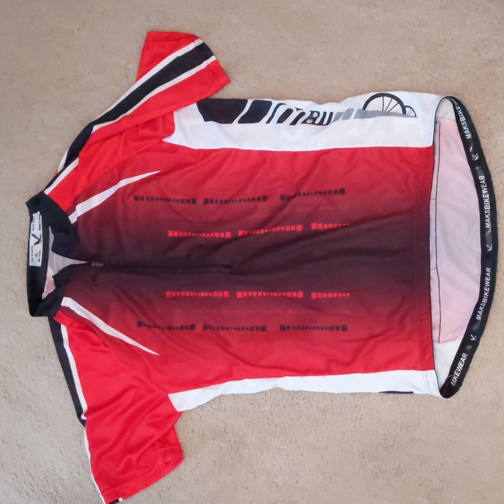 Maks Men's Cycling Jersey Shirt Short Sleeve XL